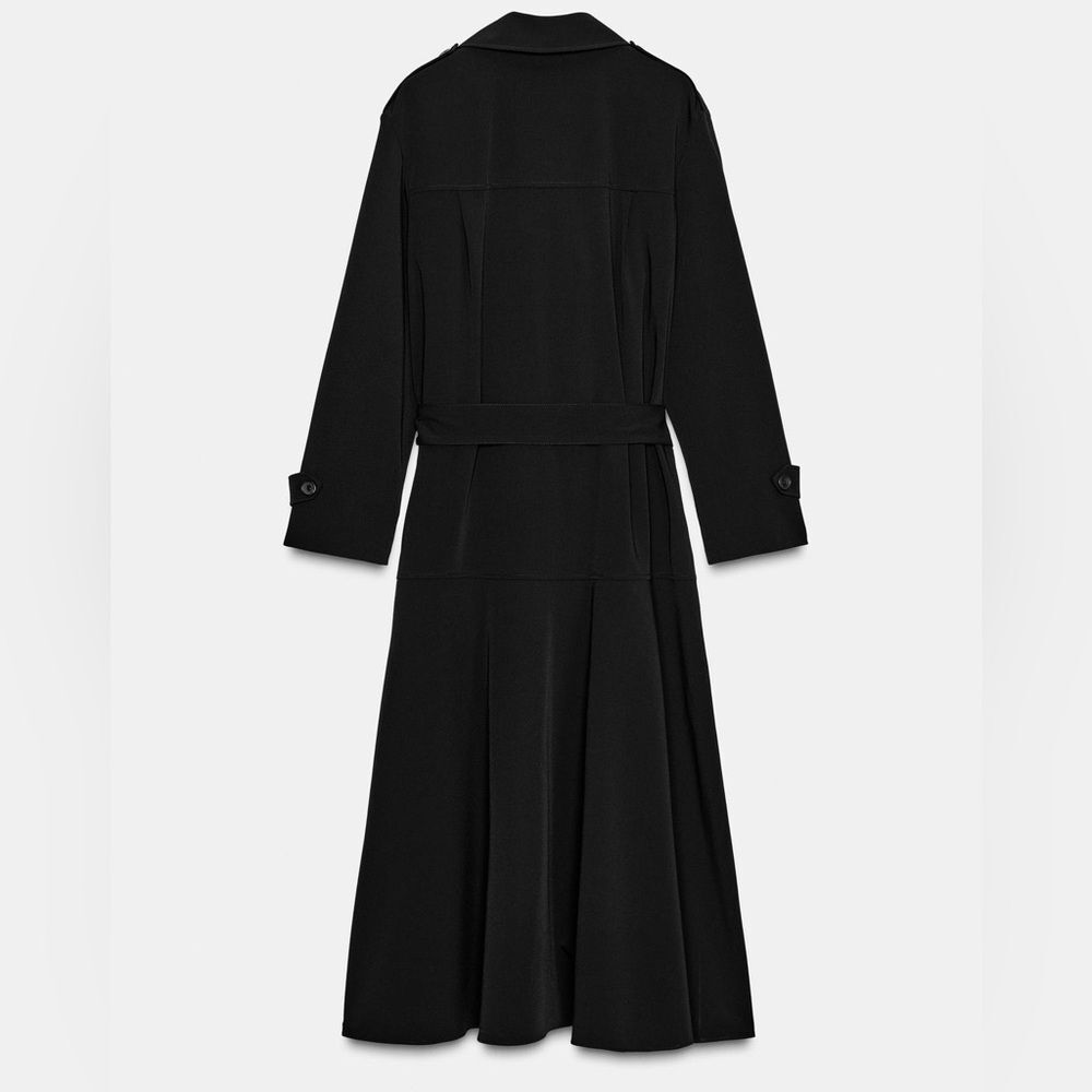 ZARA ZW COLLECTION TRENCH MIDI DRESS - Picture 9 of 10